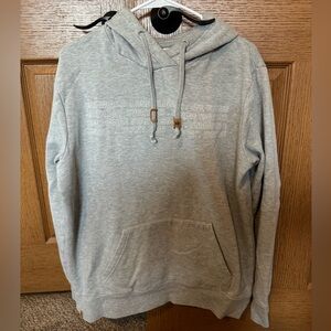 tentree Mens’s Light Gray Hoodie with Text Design